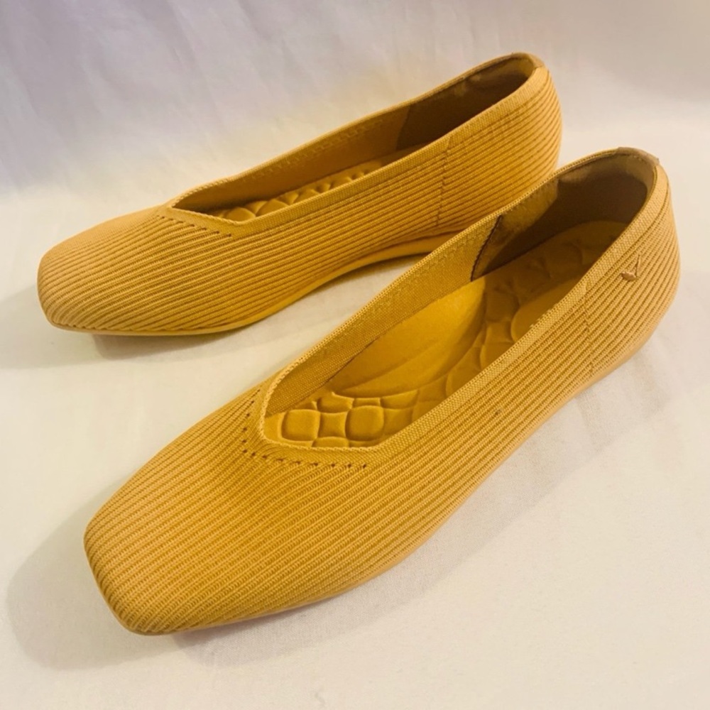 Women’s Mustard Knit Flats